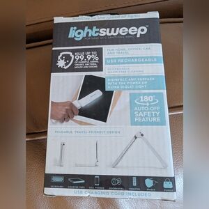 Portable White and Silver UV Sanitizer Lamp Travel Size